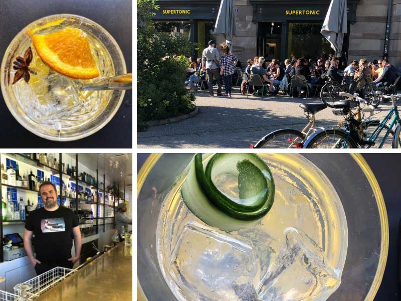 Boissons gin tonic au bar Supertonic Gin à Strasbourg