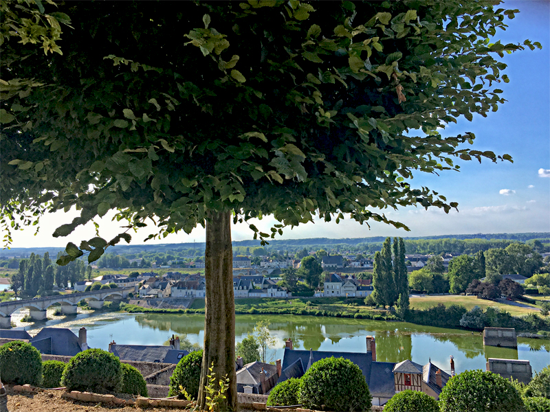 View over Amboise and the River Loire from the Chateau d'Amboise