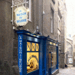Facade of the Maison du Beurre famous butter shop in Brittany