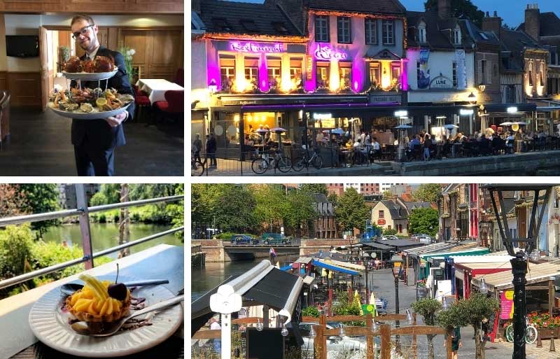 Les restaurants au bord des canaux d'Amiens