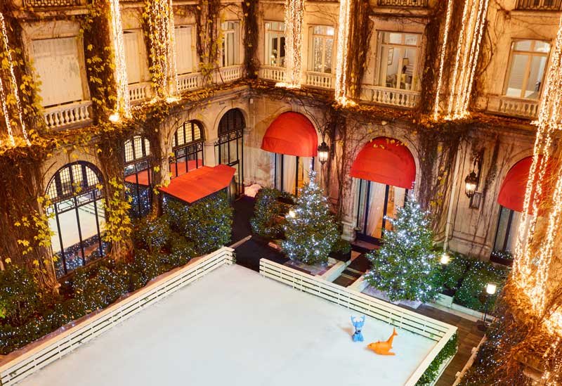 Hotel Plaza Athene Paris ice skating rink Photo copyright Tom Fallon, Hotel Plaza Athene Paris