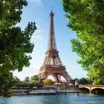 Eiffel Tower, Paris on a sunny day
