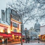 Montmartre, Paris under a blanket of snow