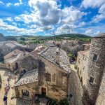 View over the ancient village of La Couvertoirade, Aveyron