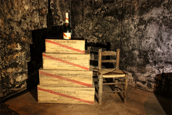 In the cellars of Champagne house G H Mumm & Co.