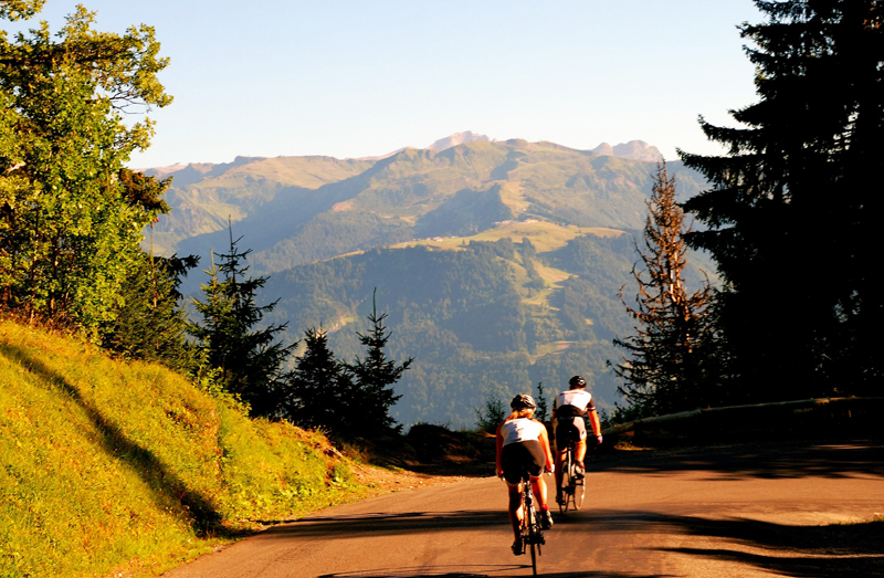 Road cycling in Samoens, quiet roads, spectacular scenery