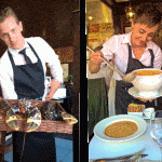 Servers present fresh fish dishes at the Perard restaurant, Le Touquet, Pas de Calais, France