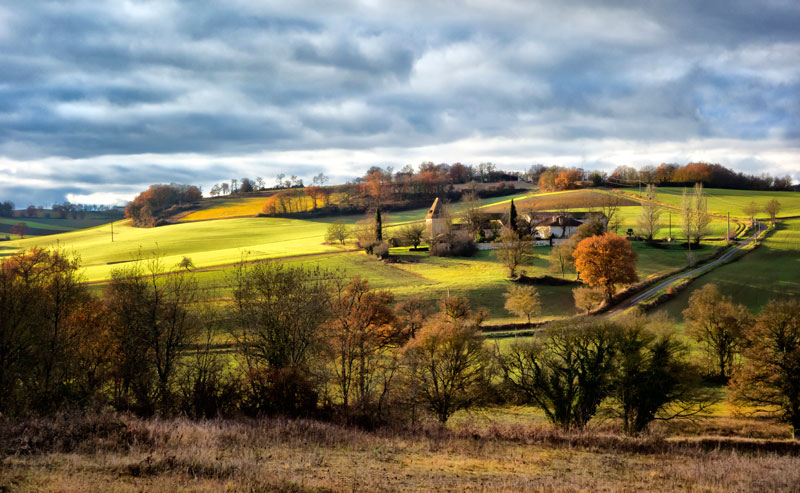 Campagne typiquement gasconne et absolument magnifique Une campagne d'une beauté époustouflante en Gascogne, France