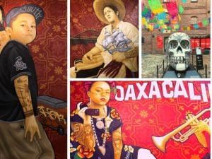 Very bright, colourful artworks on show in Lille for the 7 month long art festival of Lille3000