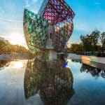 Quirky glass building in Paris