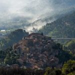 Perched town of Gorbio in Cote d