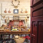 Open door to the kitchen of the Chateau de Brissac, Loire Valley