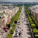 champs elysee from above