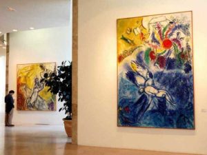 Artworks by Marc Chagall on display at the Chagall Museum, Nice, France