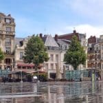 Large square in the town centre of St Quentin in northern France