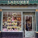 Shop window of Laduree patisserie Paris