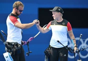 Jeux d&rsquo;été à Paris : Coup de médaille en tir à l&rsquo;arc : l&rsquo;argent pour Kroppen/Unruh
