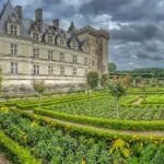 Chateau and gardens of Villandry in the Loire Valley