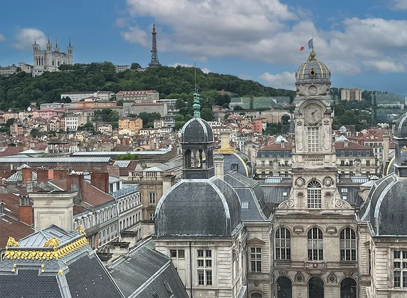 Vue depuis le toit de l'Opéra de Lyon
