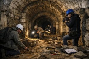 Un souterrain médiéval redécouvert sous un village de Bourgogne intrigue les archéologues
