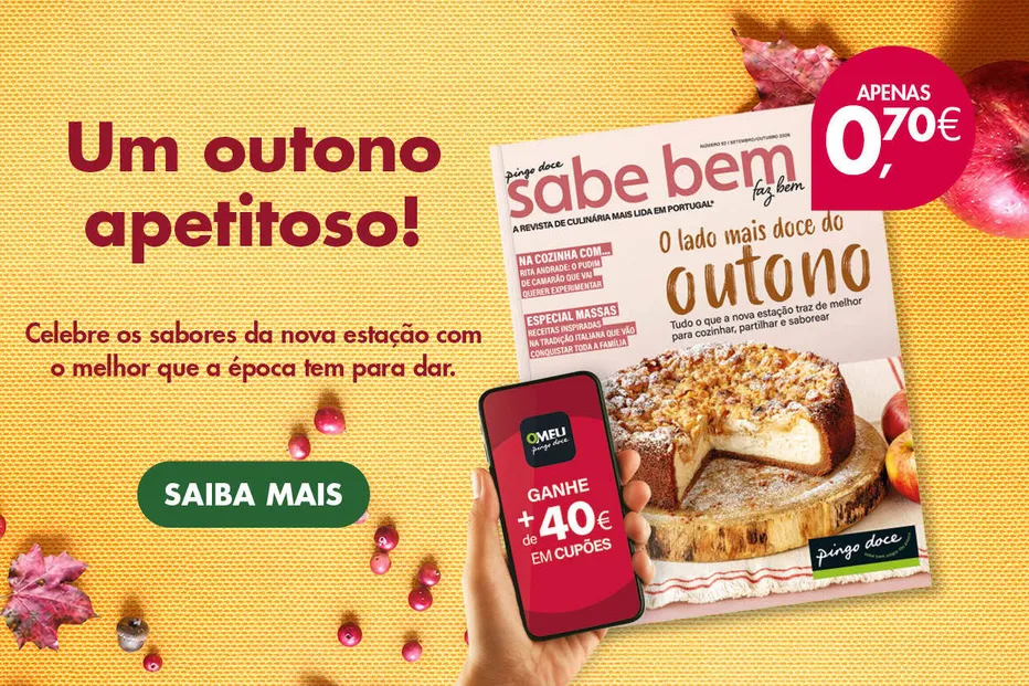 Um outono apetitoso com a revista Sabe Bem por 0,70€